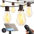 addlon 102FT(96+6) Solar String Lights Outdoor, with 52 Dimmable LED Bulbs by addlon