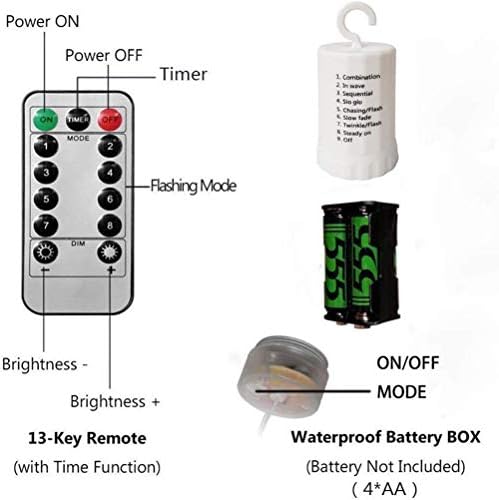 4 Pack 880 LED Battery Operated Firefly Bunch Lights, Remote Control Timer - Image 4