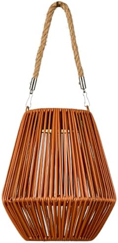 Solar Lanterns, Wicker Rattan Lamp Outdoor Waterproof Decorative Hanging Lights for Outside Auto On/Off Rattan Solar Lights for Garden, Yard, Patio, Trees by Credelin