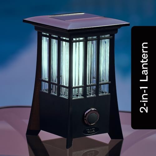 PIC Solar Bug Zapper, Cordless Patio Lantern, 600V Zapping Grid, 2 In 1 Light Mode with LED Flame Effect, Wide 1/2 Acre Coverage, Weatherproof, Auto On/Off, Showstopping Fly Trap Design, Pack of 2 - Image 4