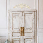 Sungmor Vintage White Cast Iron Wall Decor -17.5in Scroll and Floral Design - Image 4