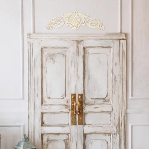 Sungmor Vintage White Cast Iron Wall Decor -17.5in Scroll and Floral Design - Image 4