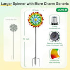 Lariander Wind Spinner - Metal Large Wind Spinners Outdoor - Windmill for Yard and Garden, Gift for Family, Friends, Garden Lovers(74'' x 22'') - Image 3