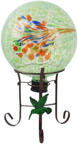 10" Diameter Garden Gazing Balls with Metal Stand (Light Green) by YELENEW