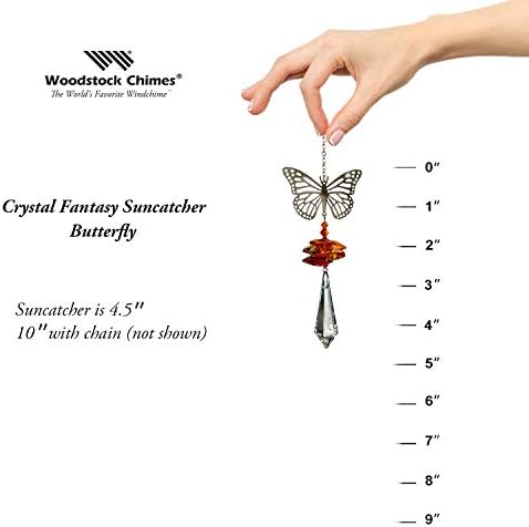 Woodstock Chimes Woodstock Rainbow Makers Collection, Crystal Fantasy, 4.5'' Butterfly Crystal Fantasies Crystal Suncatchers for Outdoor, Patio, Home or Garden Décor (CFBU) - Image 4