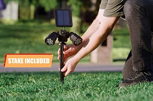 Bell+Howell Bionic Spotlight Duo Solar Lights Outdoor with Motion Sensor 14 LED Lights Super Bright Waterproof Landscape Spotlights for Patio Garden Garage Outdoor Lighting As Seen On TV Set of 2 - Image 3