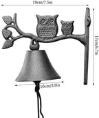 Outdoor Cast Iron Vintage Owl Doorbell, a Dinner Bell with a Farmhouse Style Design, Perfect for Home Christmas Garden Shop - Image 4