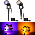 Halloween Orange Purple Spotlights Outdoor Landscape Lighting for Yard by Unknown