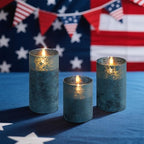Blue Flameless Candles With Remote LED Battery Operated Pillar Candles Set - Image 6
