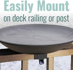 Wild Bird Lover's Heated Bird Bath w/Deck Rail Brackets, 20" - Image 5