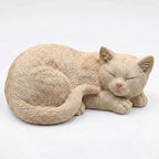 Beige Sleep Statues Outdoor Decorative, Dog Memorial Statue for Yard Lawn Patio Porch, Garden Pet Grave Marker Figures, 9.44" L x 6.29" W x 4.33" H by Unknown