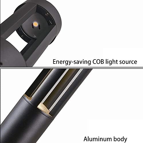 Modern Black Outdoor Bollard Light Waterproof IP65 Garden Landscape Pathway Lighting LED Post Lamp for Driveway, Yard Commercial Use 3000K - Image 4