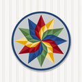 Round Barn Quilt BQR072-01 - 5 Sizes - Bright Colors - Head-Turning Curb Appeal - Premium Quality Lasts for Years & Years (34" x 34" 1 Sided) by SignStuffInc
