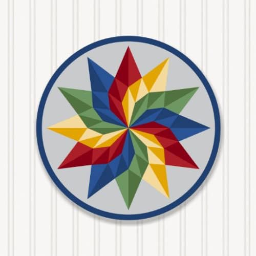 Round Barn Quilt BQR072-01 - 5 Sizes - Bright Colors - Head-Turning Curb Appeal - Premium Quality Lasts for Years & Years (11.5" x 11.5" 1 Sided) by SignStuffInc