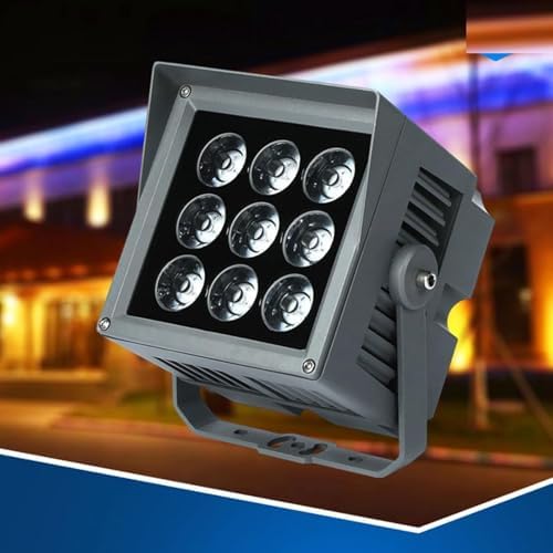 Rotation Spotlight - Spotlight Led Beam Light, 110-230V LED Long Distance Spotlight Outdoor Building Wall Washer, IP67 Waterproof Porch Beam Lights, for Hotel Villas(Cold Whit) - Image 3