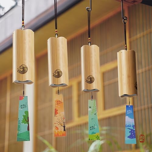 Bamboo 8-Tone Chords Wind Chimes Musical Chords Sound Healing Meditation Yoga Home Garden Patio Decoration - Image 2