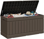 JUMMICO 78 Gallon Deck Box Waterproof Resin Outdoor Storage Box by JUMMICO