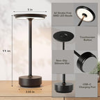 LED Cordless Table Lamp Set of 2,Battery Operated lamp - Image 3