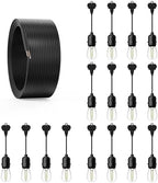 GOODSMANN LED Outdoor Low Voltage String Lights 12V 16 PCS Bulbs Hanging Landscape Lighting, 50 FT Light String Weatherproof Decorative Lights by GOODSMANN