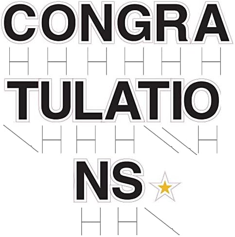 Vispronet Congratulations Yard Signs with Stakes – Each Letter is 18in Tall – Includes Bonus Star – Weather-Resistant Signs and Steel Stakes - Image 2