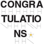 Vispronet Congratulations Yard Signs with Stakes – Each Letter is 18in Tall – Includes Bonus Star – Weather-Resistant Signs and Steel Stakes - Image 2