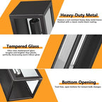 16" Large Outdoor Porch Lights Wall Mount 2-Pack, Matte Black - Image 5
