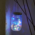 Solar Mason Jar Lights, 12 Pack 30 LED Waterproof Lid Light with Hangers (No Jar), Fairy Firefly Outdoor String Lights for Regular Mason Jar, Patio, Yard, Garden, Wedding Decoration (4 Colors) - Image 3