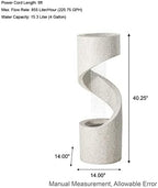 Glitzhome Outdoor Water Fountain with LED Light, Modren Curved Waterfall Fountain with Stone Planter, Faux Terrazzo Spiral Shaped Outdoor Fountains Water Feature for Garden Patio Deck Porch, 40.25”H - Image 2