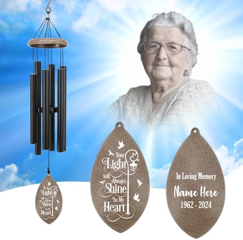 Wind Chime for Outside, Sympathy Mourning Wind Chimes, Wind Chimes in Memory of a Loved one, Customized Wind Chime Gifts for the Loss of A Loved One - Image 5