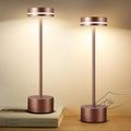 2 Pack LED Cordless Table Lamp Rechargeable, 5000mAh Portable Battery Operated LED Desk Lamp, 3 Color Dimmable Table Light for Home Office/Dining/Nightstand for Home Décor – Reddish Brown by Gkeiten