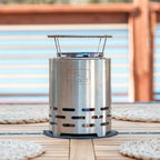 Sylvesta XL Tabletop Fire Pit – Smokeless Firepit 9" with Premium Carry Bag, Fire Pit Mat, Stainless Steel Lid, Removable Ash Tray, Fire Poker – Portable Fire Pit for Camping, Outdoor, Home & Patio - Image 6