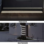 Rope Lights Outdoor Waterproof Daylight White: LED 20FT Cuttable Outside Bright 110V Lighting Connectable Flexible Plug Cool Clear Tube, Indoor Deck Patio Xmas Camping Decor, Not Flat Strip - Image 6