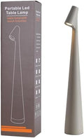 Cordless Small Table Lamps,3 Levels Brightness Portable Desk Lamp,Rechargeable Battery Lights for Outdoor, Restaurant, Bedside, Baby Night Light,Gifts (Grey) by Hebangya