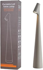 Cordless Small Table Lamps,3 Levels Brightness Portable Desk Lamp,Rechargeable Battery Lights for Outdoor, Restaurant, Bedside, Baby Night Light,Gifts (Grey) by Hebangya