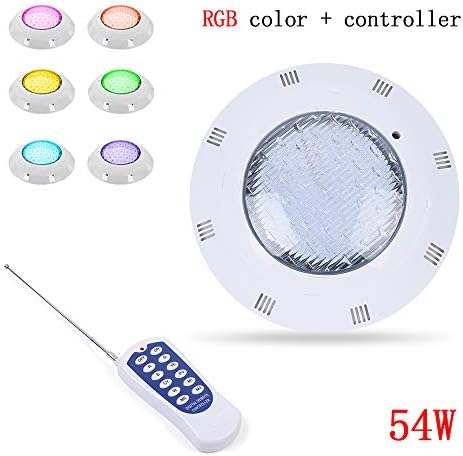 LOYALHEARTDY 12V 54W Color Changing Led Pool Light, 11.6 inch Submersible Led Light Underwater Pool Lights with Remote Controller Pond Light Swimming Pool Lights for Inground Pool IP68 Waterproof - Image 5