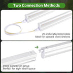 T5 Grow Lights, 2FT 60W (4×15W, 500W Equivalent), Full Spectrum Grow Lights for Indoor Plants, 4000K, Plug and Play, Easy to Install, for Greenhouse & Plant Shelves (4 Pack) - Image 4