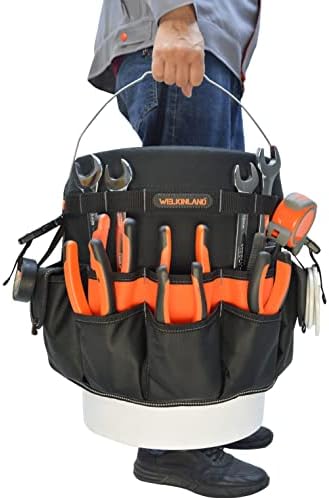 WELKINLAND 5 Gallon Bucket Tool Organizer, 47-Pocket 15L Bucket Tool Bag - Image 4