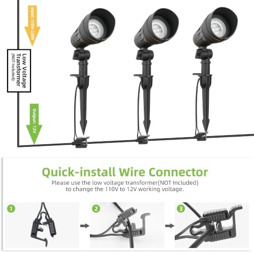 hykolity Low Voltage LED Landscape Spotlights, Aluminum Spot Lights Outdoor - Image 7