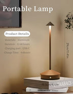 LED Rechargeable Cordless Table Lamps Brown - Image 4