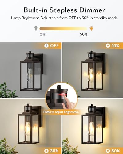 VIANIS Bronze Motion Sensor Outdoor Garage Lighting Fixtures Wall Mount - Image 4
