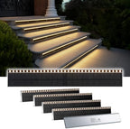 SHONELIGHTING Solar Step Lights Outside, 33 Focused LEDs, Stair Light, 6PK by SHONELIGHTING