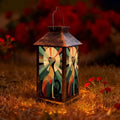 Solar Lantern Glowing Mandala Cat Stained Outdoor Waterproof Garden Hanging Lantern Solar Powered Lighting Outside Solar Light for Patio Yard Camping, Gifts for Women Mom by Unknown