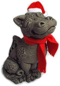 Little Darling Dragon Baby 'Rexy' with Festive Christmas Hat and Scarf- Solid Cast Stone Garden Statue - a Great Home or Garden Gift Idea - Durable, Lifelike Sculpture - Fun Exterior and Interior Art by Unknown