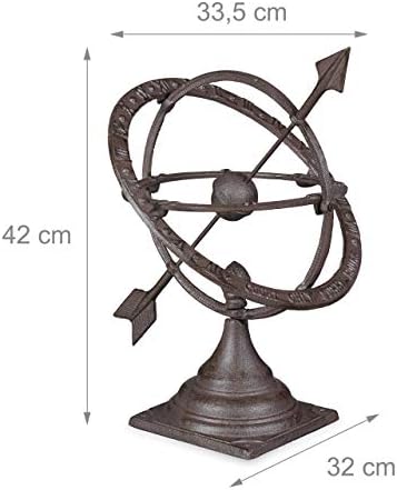 Relaxdays Garden Sundial Antique Design Weatherproof Garden Decoration - Image 4