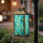 Solar Lantern Outdoor Waterproof Delicate Marble Decorative for Sales Decoration Covers Invitations Garden Decor LED Hanging Solar Lights Tabletop Lamp Gifts for Women Mom Outside Yard Patio Porch by DERUINVAIO