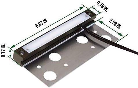 GKOLED 10-Pack Frosted Lens Hardscape Lighting, Retaining Wall Light, 6.8 Inches, Integrated 2700K LED Chips, LED Step Lights, Solid Die-cast Aluminum Housing, Low Voltage 12V AC/DC, UL Listed - Image 3