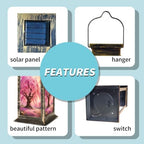 Solar Lantern Cherry Blossom Tree Full Bloom Outdoor Waterproof Garden Hanging Lantern Solar Powered Lighting Outside Solar Light for Patio Yard Camping, Gifts for Women Mom - Image 5