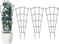 Thealyn 32" Metal Plant Trellis, Climbing Plant Support, 4 Pack Black by ThealynGardens