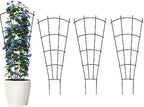 Thealyn 32" Metal Plant Trellis, Climbing Plant Support, 4 Pack Black by ThealynGardens
