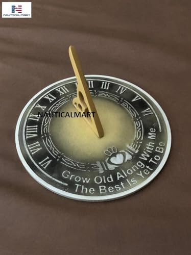 Grow Old Along with Me Garden Sundial Vintage Gift Home Decor with Stand - Image 2